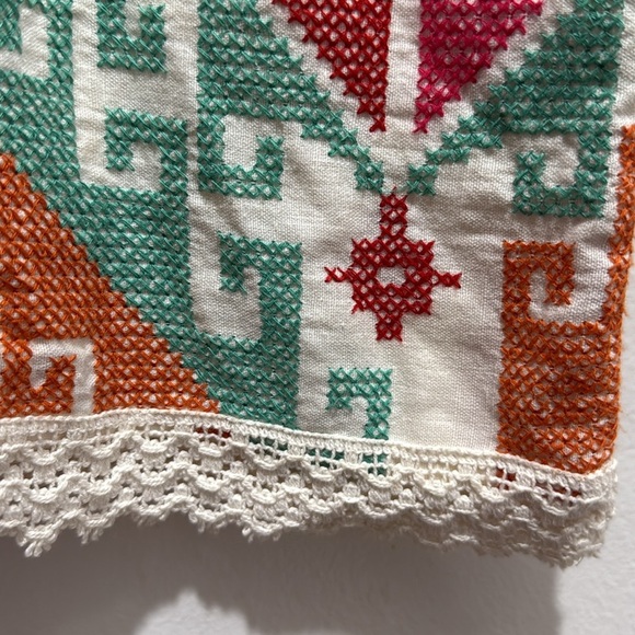 Free People | White Andean Embroidered Mini Dress Small - Picture 4 of 6